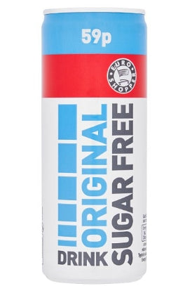 Euro Shopper Original Sugar Free Drink 24x250ml [PM 59p]