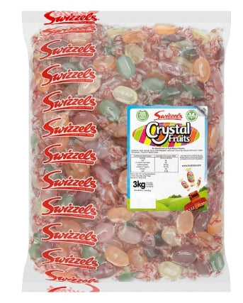 Swizzels Crystal Fruits 3kg Tub - Vegetarian Fruit Flavour Sweets