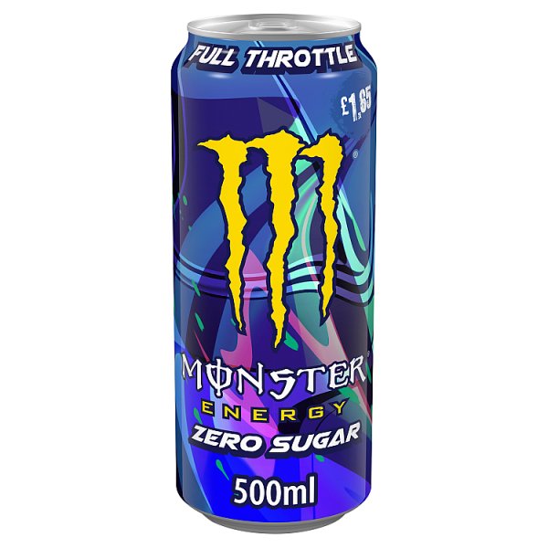⚠️ 🚚 Monster Energy Drink Full Throttle Zero Sugar 500ml PM £1.65 (Dark Blue & Yellow) | Local Delivery Only ⚠️