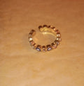 Gold-Tone Evil Eye Crystal Adjustable Ring