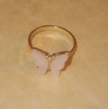 Preloved White & Gold Butterfly Ring – Size N½