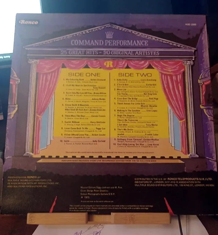 Command Performance - Various Artists (Vinyl LP, 1973, Ronco MSD2005)