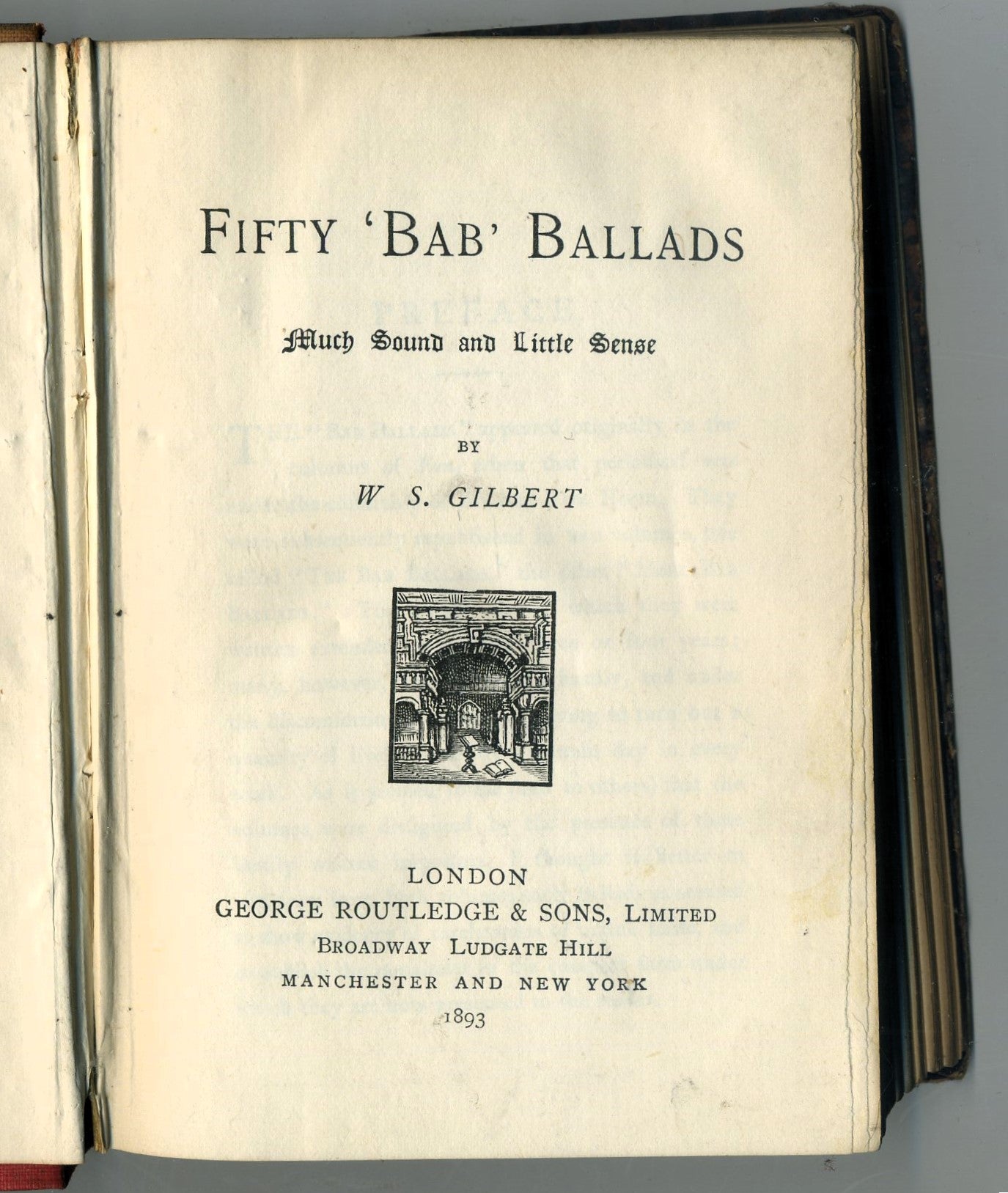 Fifty Bab Ballads WS Gilbert Vintage Hardback Book circa 1893