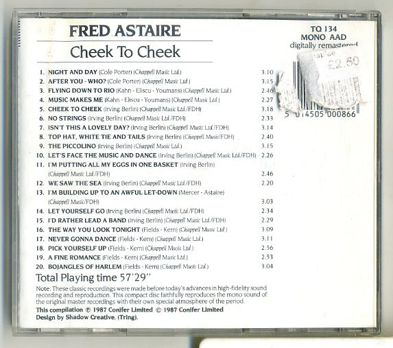 Fred Astaire Cheek to cheek (compilation, 20 tracks, 1997)