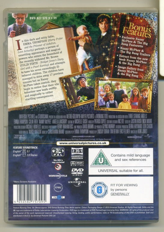 Nanny McPhee DVD Colin Firth (2010) Bumper Edition