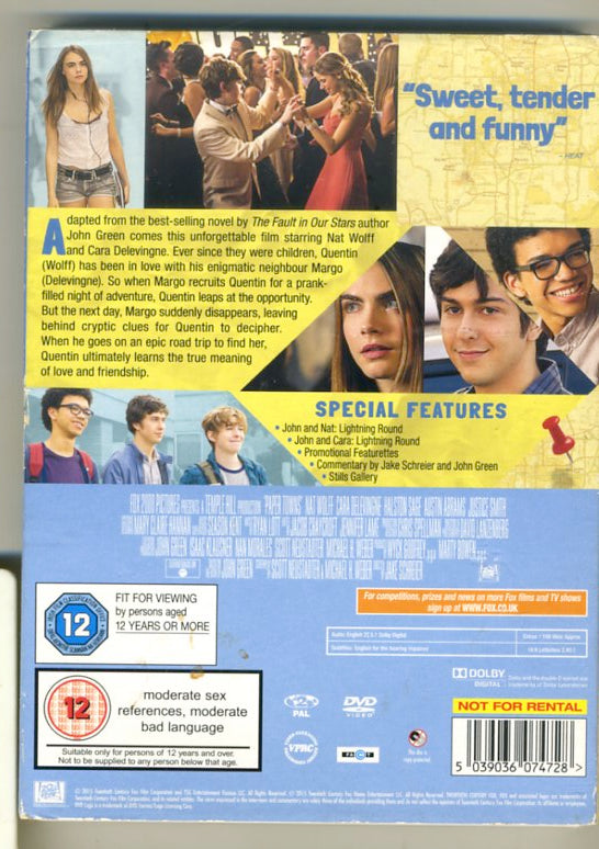 Paper Towns (DVD, 2015) | Coming-of-Age Mystery Drama | Preloved
