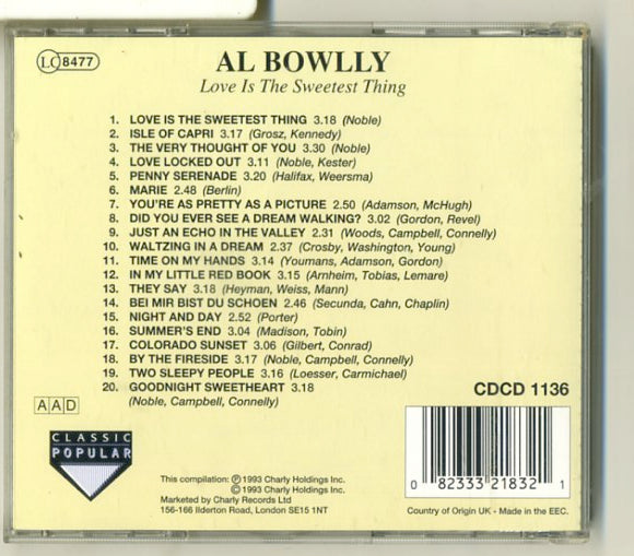 Al Bowlly - Love Is The Sweetest Thing (CD)