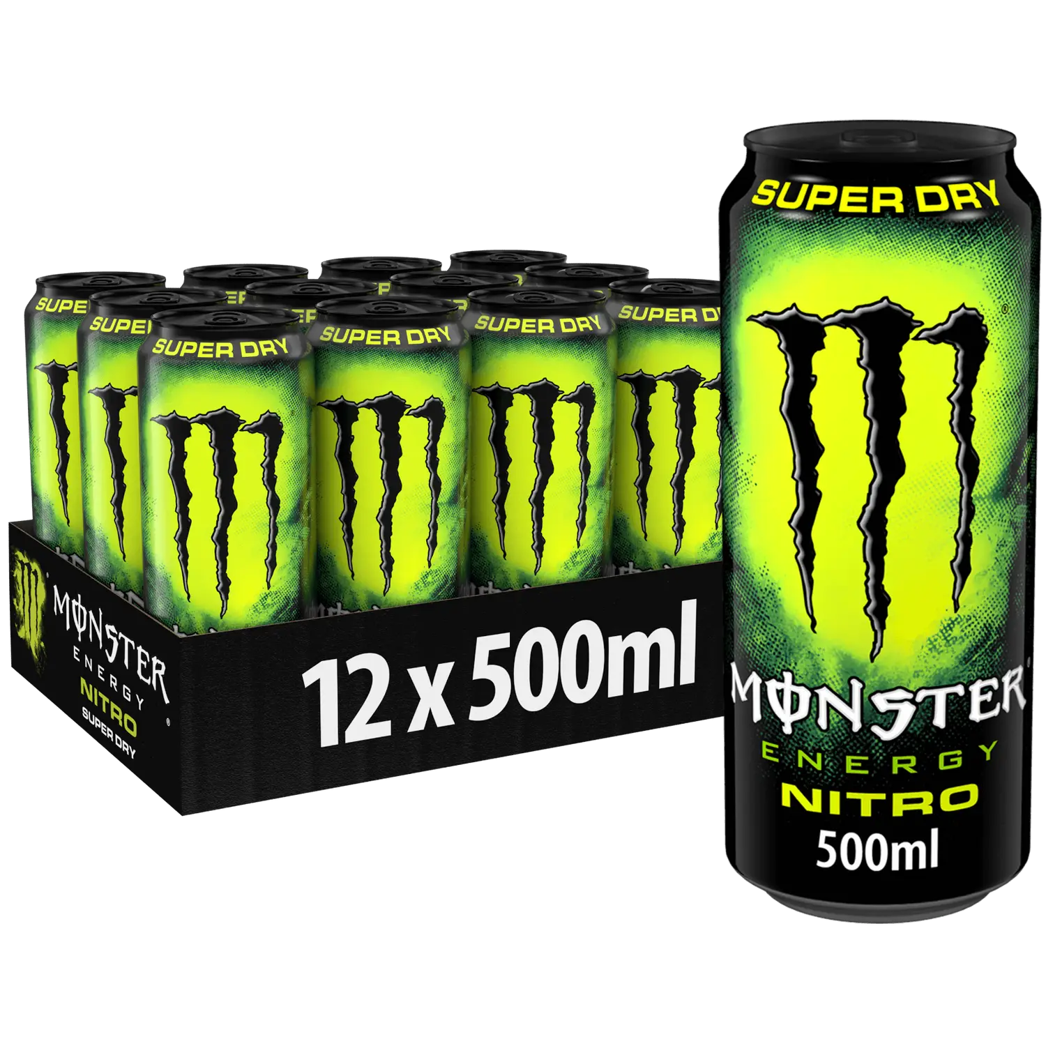⚠️ 🚚 Monster Nitro Super Dry 12x500ml PM £1.65 (Yellow+Black) | Local Delivery Only ⚠️