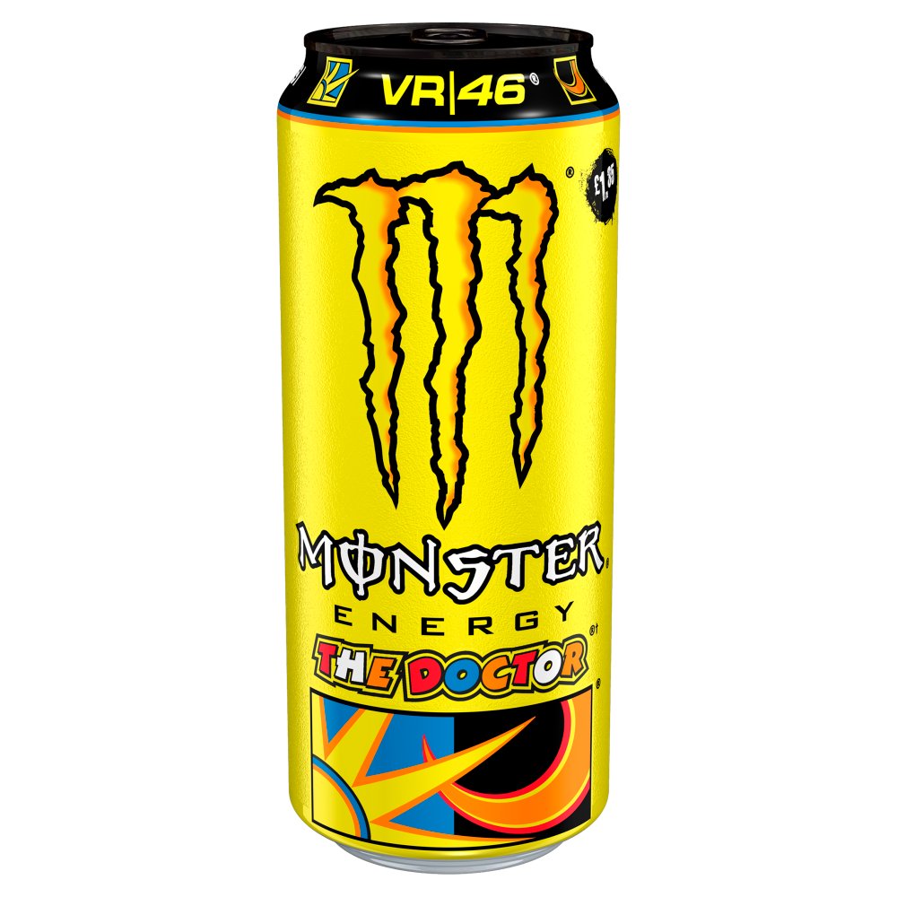 ⚠️ 🚚 Monster Energy Drink The Doctor 12x500ml PM £1.75 Rossi VR/46 (Yellow+Black) | Local Delivery Only ⚠️
