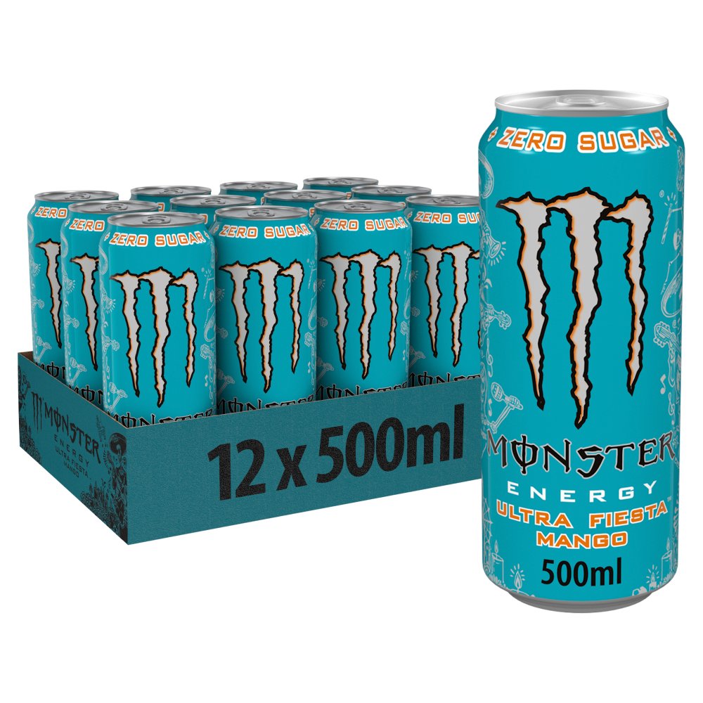 ⚠️ 🚚 Monster Energy Fiesta Mango 12 x 500ml PM £1.65 (blue/silver) | Local Delivery Only ⚠️