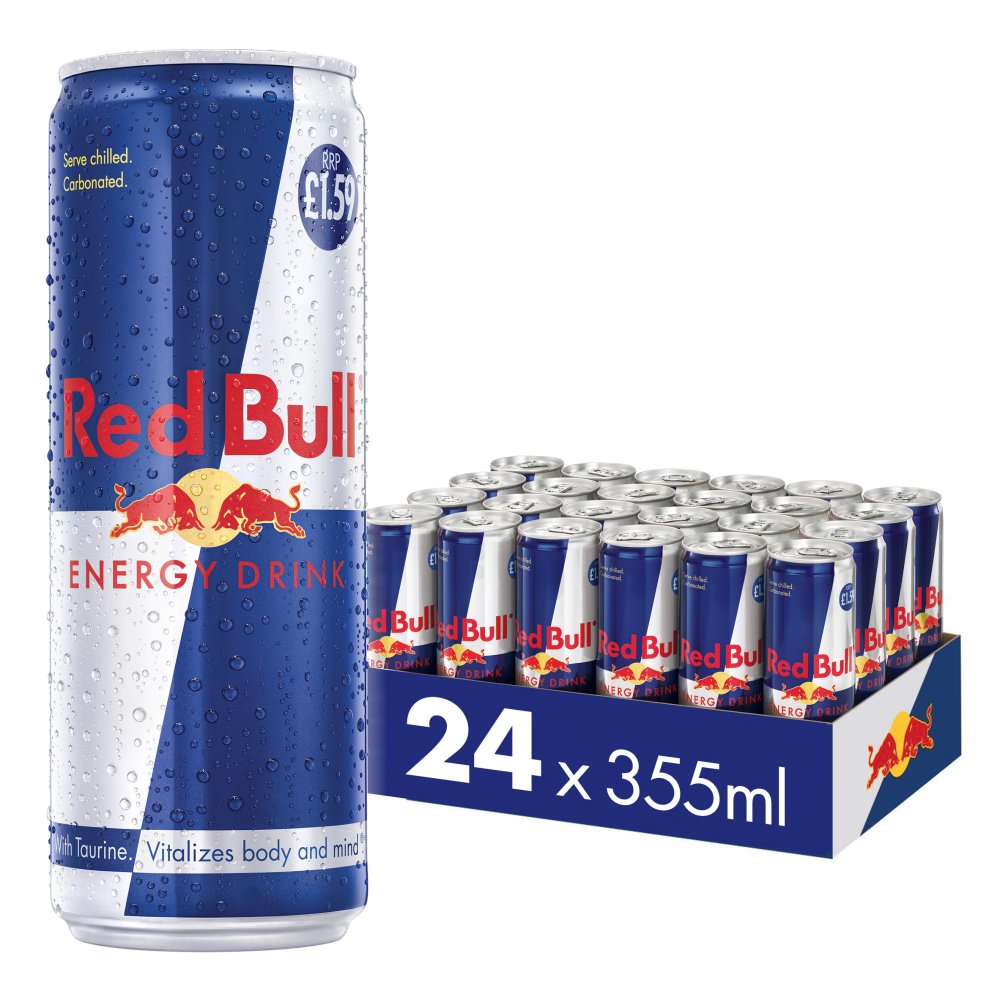 Red Bull Energy Drink – 24 × 355ml Cans (Price Marked £1.59)